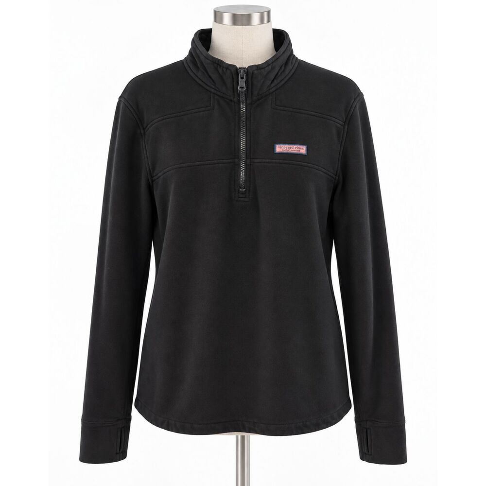 Vineyard Vines Women's The Shep Shirt Black Sweater Sweatshirt Preppy Size XL